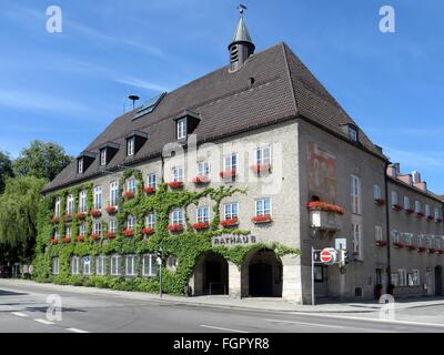 Hôtel de ville de Weilheim, Bavière Banque D'Images