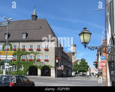 Hôtel de ville de Weilheim, Bavière Banque D'Images