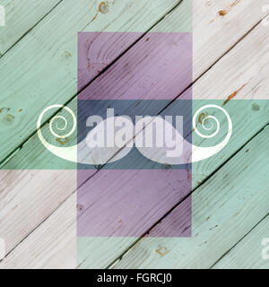 Image composite du logo moustache Banque D'Images