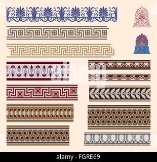 Ornements de la frontière grecque Illustration de Vecteur
