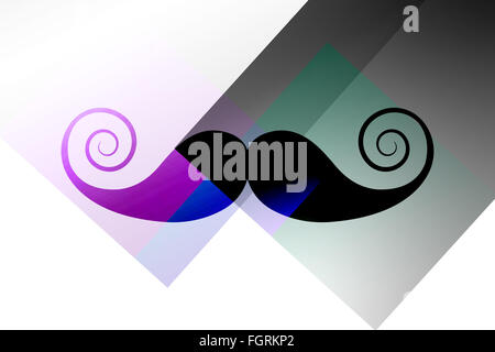 Image composite du logo moustache Banque D'Images