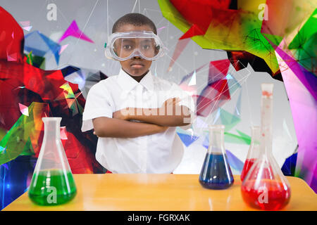 Image composite de l'élève la science experiment Banque D'Images