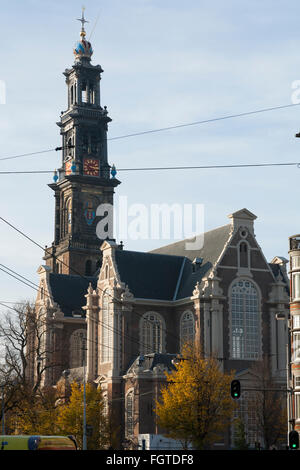 Westerkerk est une église réformée néerlandaise au sein de l'église protestante. Verso / arrière / côté est. Amsterdam, Pays-Bas. Banque D'Images