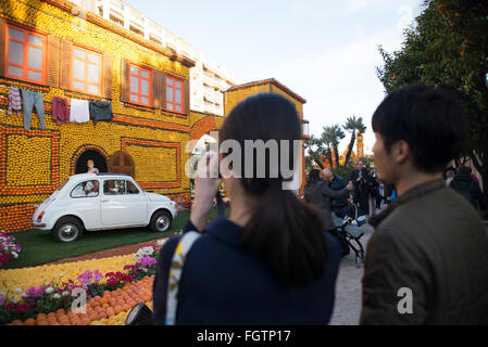 France : Festival des citrons à Menton Banque D'Images