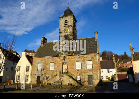 Maison de ville à la place principale de Burgh Royal de Culross, Fife, Scotland, UK Banque D'Images