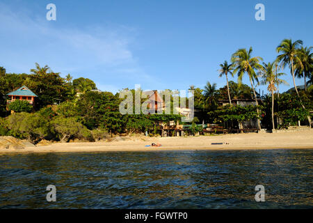 Bungalow de luxe sur la plage de Haad kruad, Koh Phangan, Thaïlande Banque D'Images