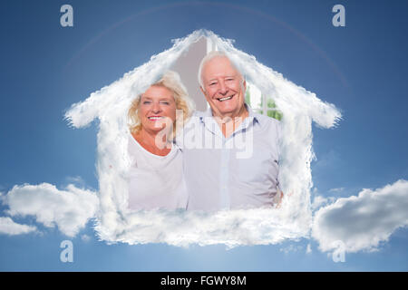 Image composite de grands-parents en face de leur famille Banque D'Images