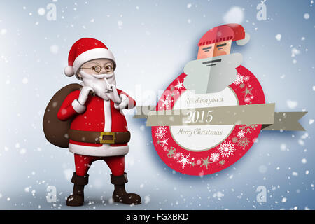 Image composite de la neige qui tombe Banque D'Images