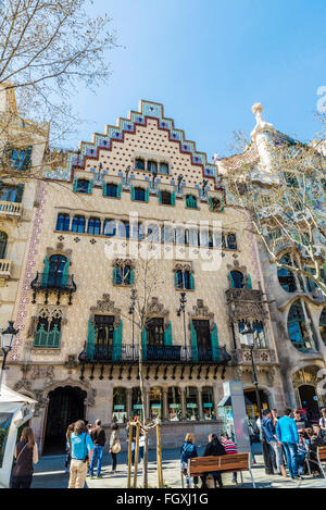 Casa Amatller à Passeig de Gracia, un des joyaux du modernisme catalan à Barcelone, Catalogne, Espagne Banque D'Images