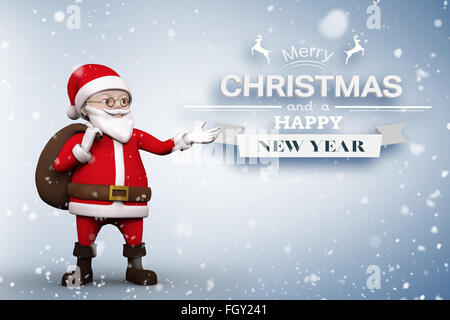 Image composite de la neige qui tombe Banque D'Images