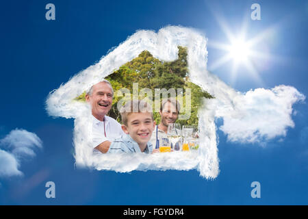 Image composite du rire family Banque D'Images