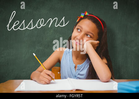 Leçons contre green chalkboard Banque D'Images