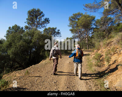 Randonnées, Montes de Malaga, Costa del Sol. Andalousie le sud de l'Espagne Banque D'Images