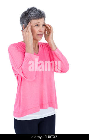 Femme mature head massage Banque D'Images