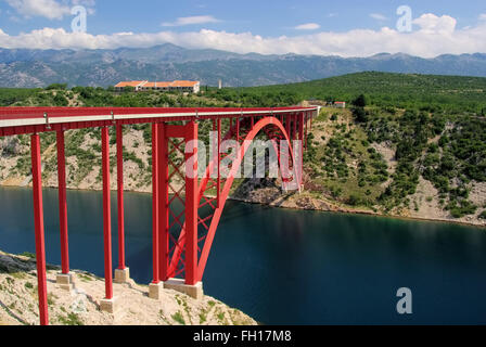 Novigrader Meer Brücke - le pont 13 mer Novigrad Banque D'Images