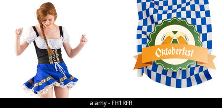 Image composite du déménagement et de l'Oktoberfest girl dancing Banque D'Images