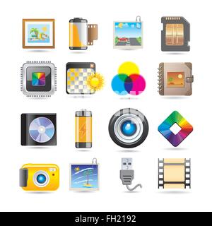 Photographie icon set Illustration de Vecteur