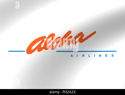 Logo drapeau icône Aloha Airlines Banque D'Images