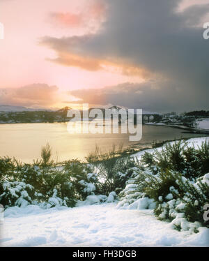 Vue d'hiver vers Connel Bridge, Argyll Banque D'Images