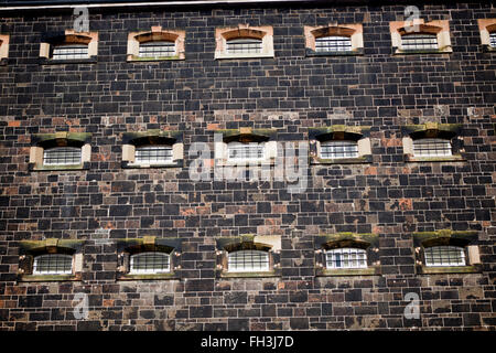 Belfast, Royaume-Uni. 21 février 2016. Cellule de prison de Crumlin Road, avec ses bars Windows Banque D'Images