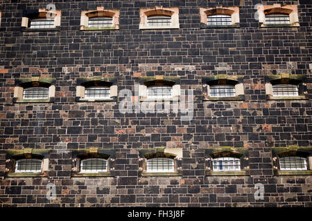 Belfast, Royaume-Uni. 21 février 2016. Cellule de prison de Crumlin Road Windows Banque D'Images