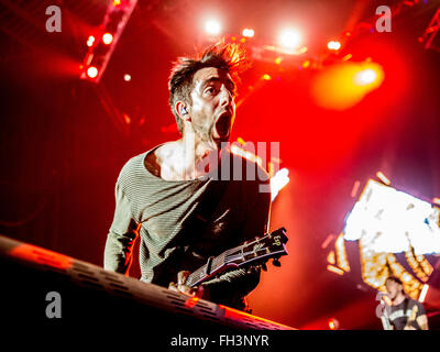 Dublin, Irlande, 16 février,All Time Low à l'arène 3,à Dublin, le 16 février à Dublin, Irlande Banque D'Images