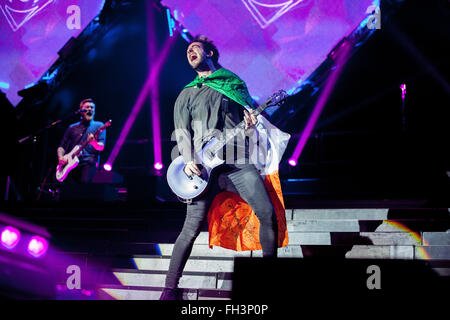 Dublin, Irlande, 16 février,All Time Low à l'arène 3,à Dublin, le 16 février à Dublin, Irlande Banque D'Images