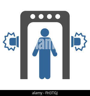 Le contrôle des passagers, l'icône de télévision Banque D'Images