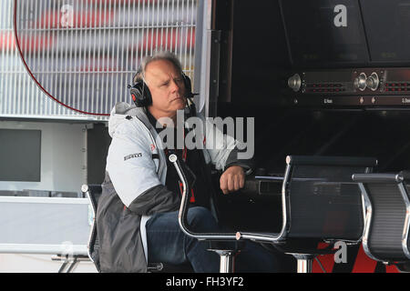 Circuit de Catalunya, Barcelone, Espagne. Feb 22, 2016. Les essais F1 de printemps et nouvelle voiture pour unvieling 2016-2017 saison. Gene Haas de Haas F1 Team © Plus Sport Action/Alamy Live News Banque D'Images