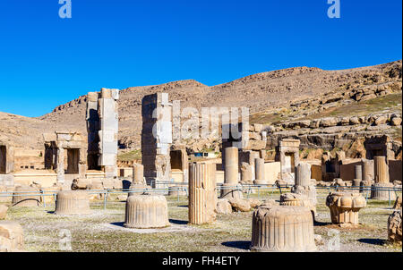 Hall de centaines de colonnes de Persepolis, Iran Banque D'Images