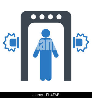 Le contrôle des passagers, l'icône de télévision Banque D'Images