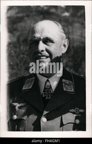 1944 - Albert Kesselring, (né le 20 novembre 1885 - 16 juillet 1960) le maréchal qui, en tant que commandant en chef allemand, au sud, est devenu l'un d'Adolf Hitler haut stratèges défensives au cours de la Seconde Guerre mondiale. © Keystone Photos USA/ZUMAPRESS.com/Alamy Live News Banque D'Images