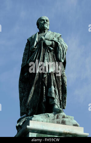 Statue de William Gladstone en raison de Gladstones Bibliothèque dans le Nord du Pays de Galles UK Hawarden Banque D'Images