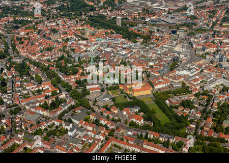 Vue aérienne, l'Université Osnabrück jardin du château, parc du château, Château, Osnabrück, Basse-Saxe, Allemagne, Europe, vue aérienne, Banque D'Images