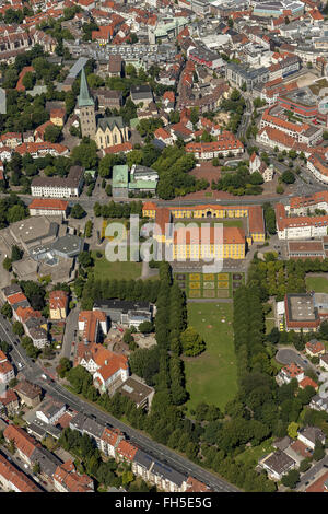 Vue aérienne, l'Université Osnabrück jardin du château, parc du château, Château, Osnabrück, Basse-Saxe, Allemagne, Europe, vue aérienne, Banque D'Images