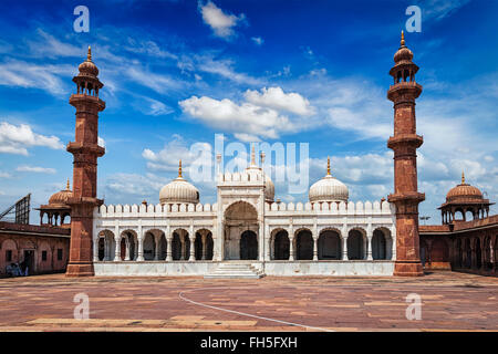 Moti Masjid mosquée Pearl, Bhopal, Inde Banque D'Images