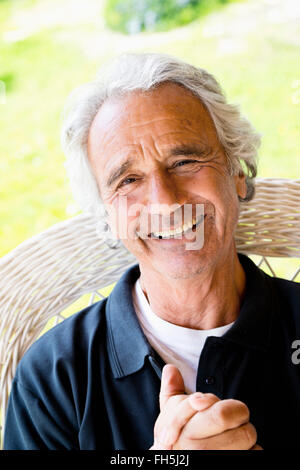 Portrait of Senior Man Outdoors, Espagne Banque D'Images