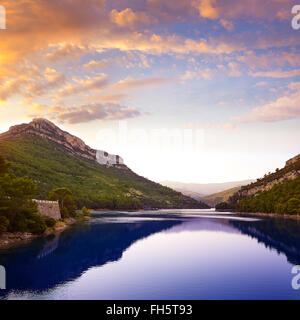 Barrage du réservoir Ulldecona en Castellon de l'Espagne Banque D'Images