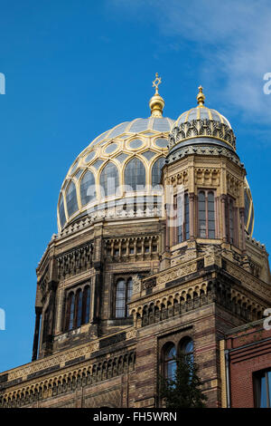 Close-up du toit de la nouvelle synagogue, Oranienburger Strasse, Belin-Mitte, Berlin, Allemagne. Banque D'Images