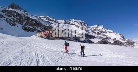 L'Italie, Rhemes-Notre-Dame, Benevolo, ski de haute montagne Banque D'Images