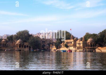 Ganga Sagar, Gadisar lake, Jaisalmer, Rajasthan, Inde, Asie ; Banque D'Images