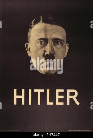 Hitler Affiche électorale - Affiche de propagande nazie allemande Banque D'Images