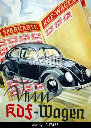 - Affiches de propagande allemande Wolkswagen - WWII Banque D'Images