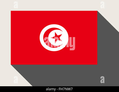 Tunisie drapeau dans télévision web design style. Banque D'Images