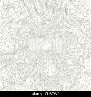 Carte topographique détaillée avec des courbes d'une montagne Illustration de Vecteur