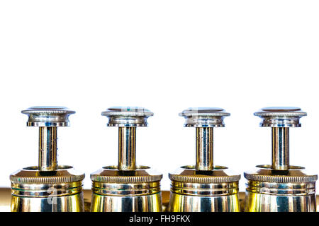 Pistons trompette isolated on white Banque D'Images