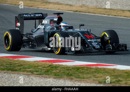 Montmelo, Espagne. 23 Février, 2016. Fernando Alonso pilote. Équipe McLaren. La formule 1 jours de test sur le circuit de Catalunya. Montmelo, Espagne. 23 février 2016 Crédit : Miguel Aguirre Sánchez/Alamy Live News Banque D'Images