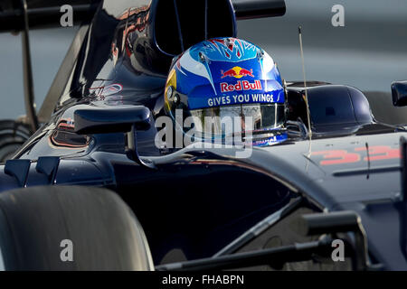 Montmelo, Espagne. 23 Février, 2016. Verstappen du pilote. Team Toro Rosso. La formule 1 jours de test sur le circuit de Catalunya. Montmelo, Espagne. 23 février 2016 Crédit : Miguel Aguirre Sánchez/Alamy Live News Banque D'Images