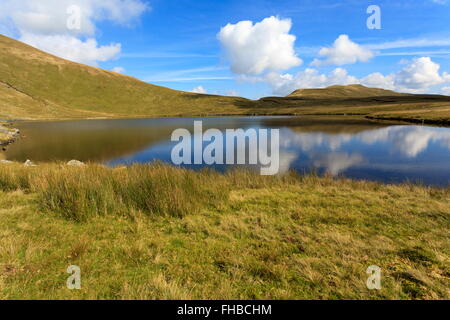 Llyn Dyfi, source de la rivière Dyfi qui se trouve en dessous du sommet de l'abrie Banque D'Images