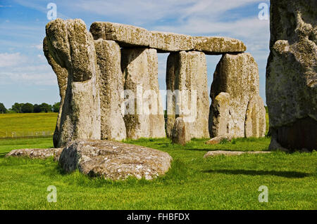 Stonehenge, stone age mégalithes en Grande-Bretagne. Banque D'Images